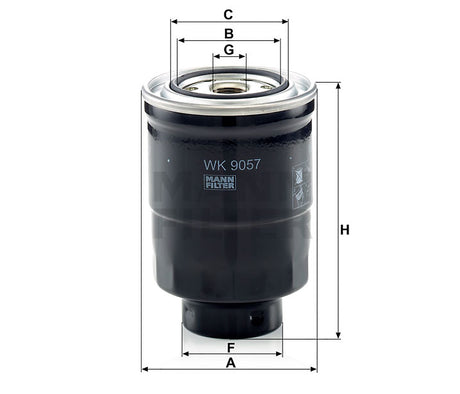WK 9057 z fuel filter spin-on