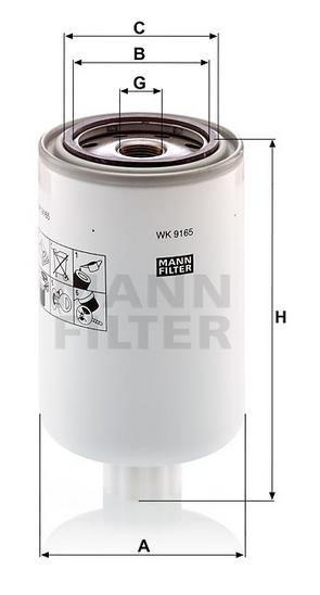 WK 9165 x fuel filter spin-on