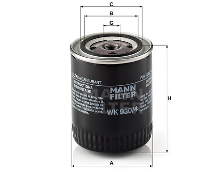 WK 930/4 fuel filter