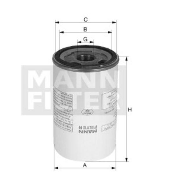 WK 930/8 fuel filter (spin-on)