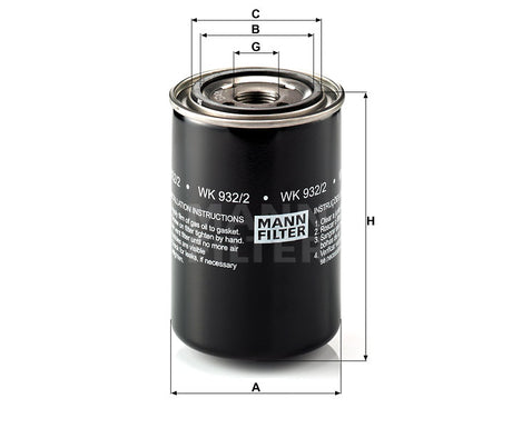 WK 932/2 fuel filter