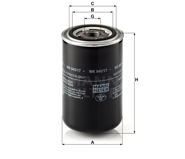 WK 940/17 fuel filter