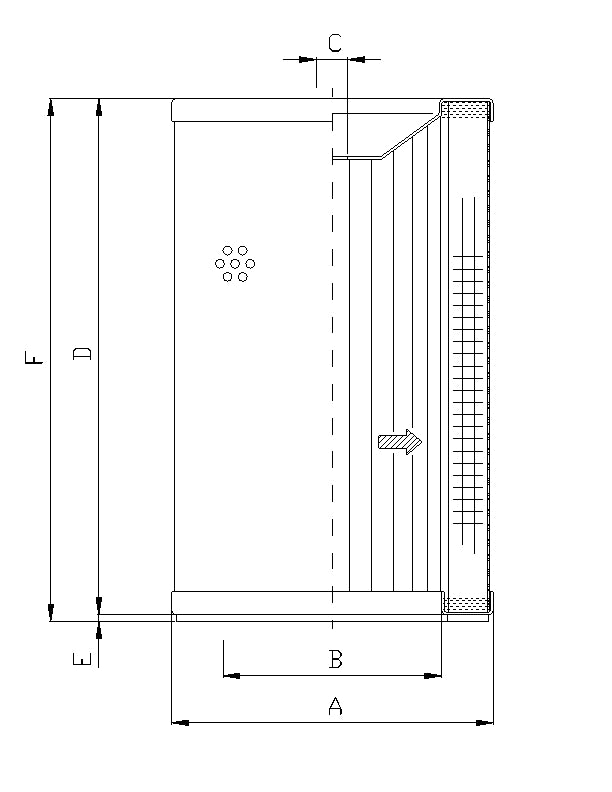 WP267 hydraulic filter element
