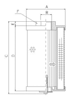 WP269 hydraulic filter element