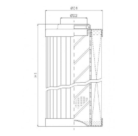 WP343 hydraulic filter element