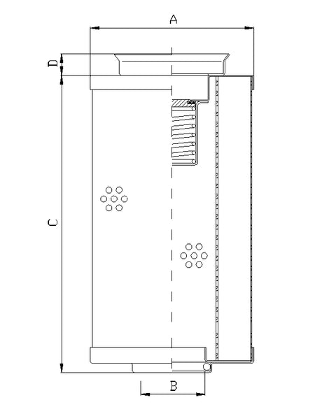 WP372 hydraulic filter element