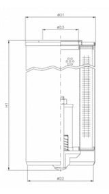 WP460 hydraulic filter element