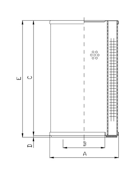 WP549 hydraulic filter element