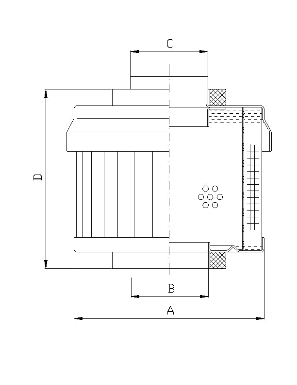 WP593 hydraulic filter element