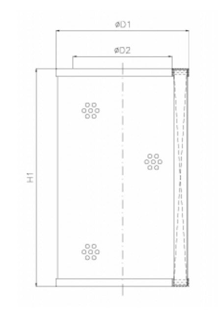 WP612 hydraulic filter element