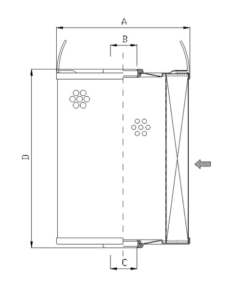 WP625 hydraulic filter element
