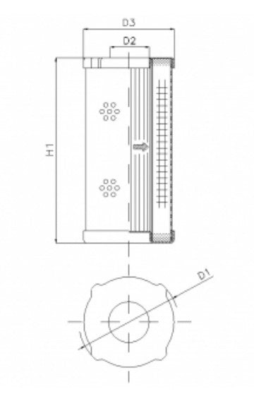WP626 hydraulic filter element