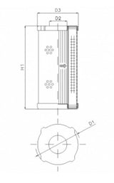 WP626 hydraulic filter element