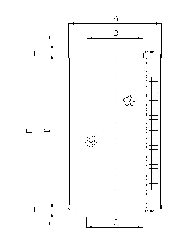 WP643 hydraulic filter element