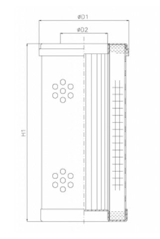 WP668 hydraulic filter element