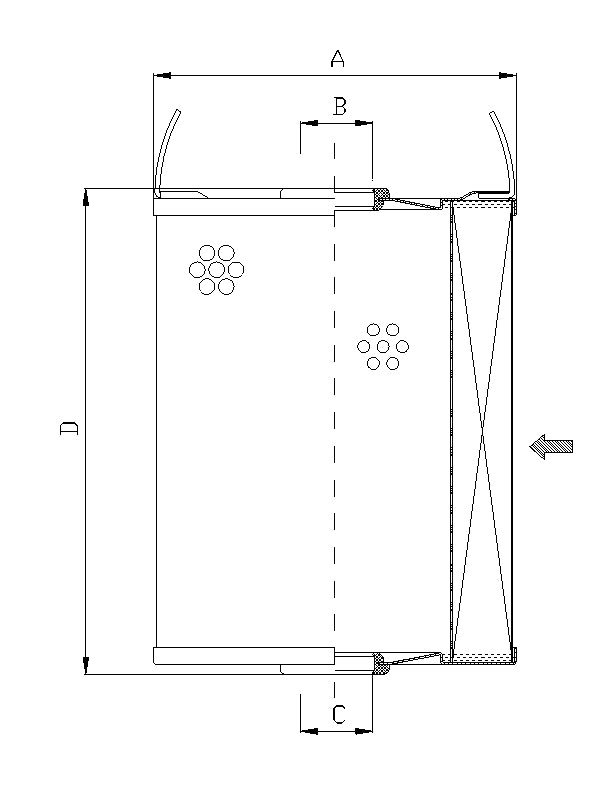 WP718 hydraulic filter element