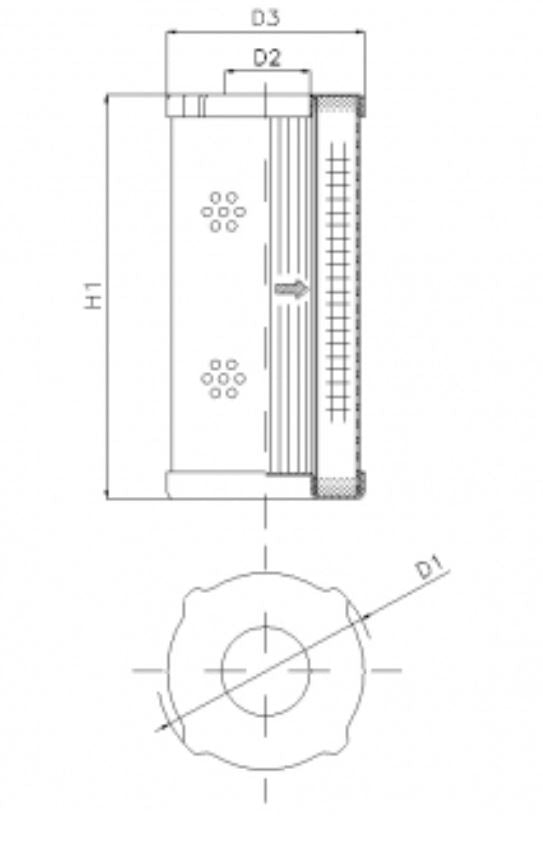 WP794 hydraulic filter element