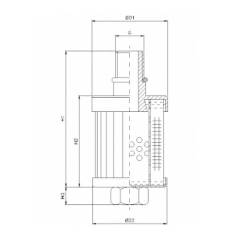 WP799 hydraulic filter element