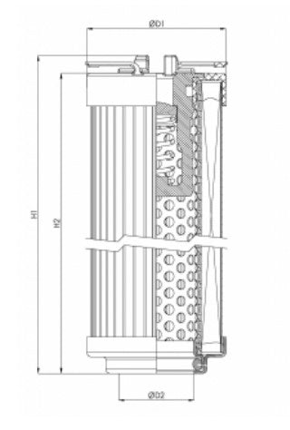 WP820 hydraulic filter element