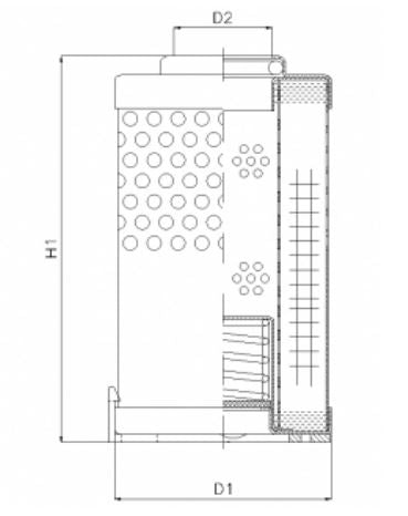 WP822 hydraulic filter element