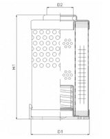 WP822 hydraulic filter element