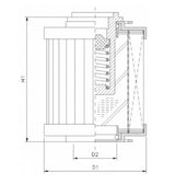 WP834 hydraulic filter element