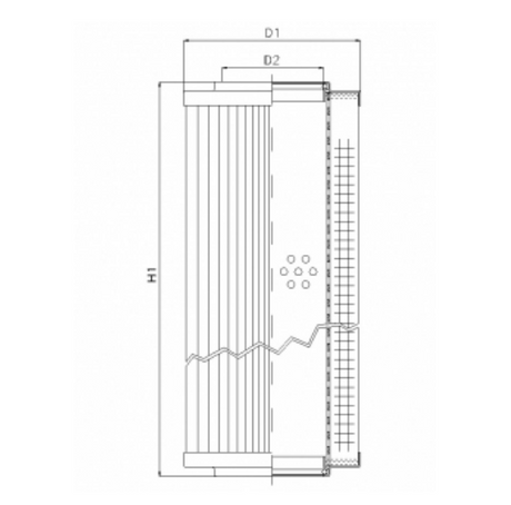 WP884 hydraulic filter element