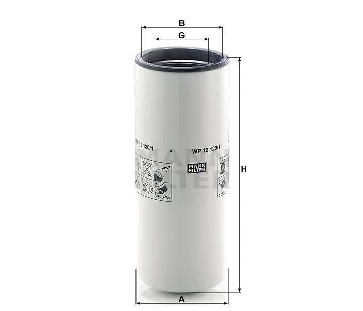WP 12 120/1 oil filter