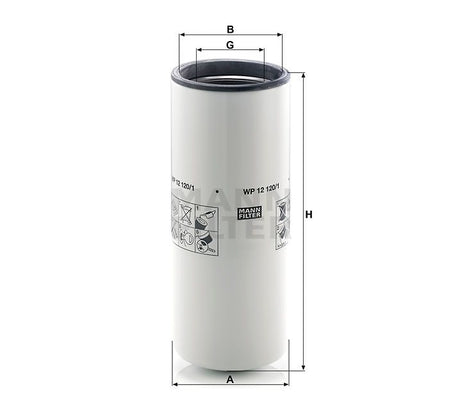 WP 12 120/1 oil filter