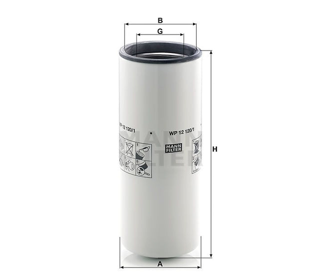 WP 12 120/1 oil filter