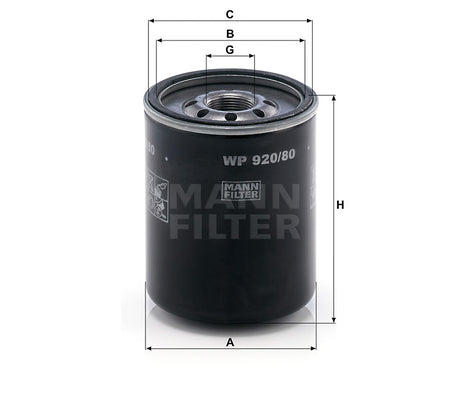 WP 920/80 oil filter