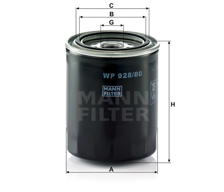 WP 928/80 oil filter