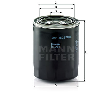 WP 928/80 oil filter