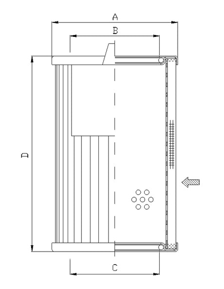 WT1278 hydraulic filter element
