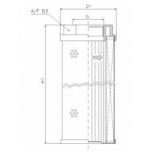 WT1536 hydraulic filter element
