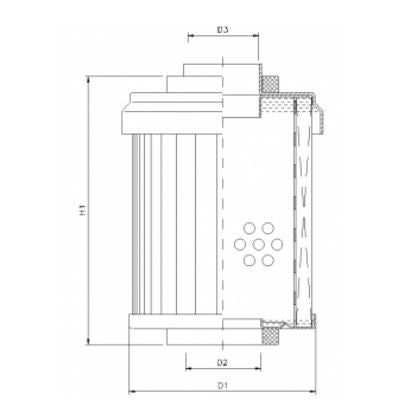 WT1582 hydraulic filter element