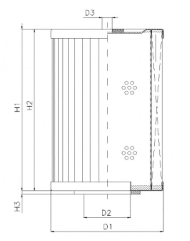 WT158 hydraulic filter element
