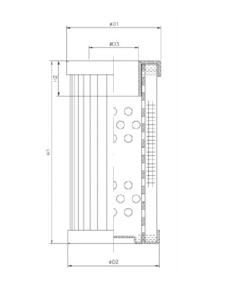 WT1617 hydraulic filter element