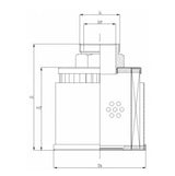 WT1779 hydraulic filter element