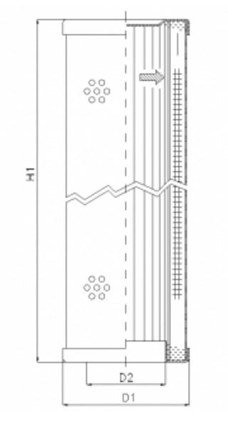WT1793 hydraulic filter element