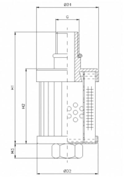 WT1843 hydraulic filter element