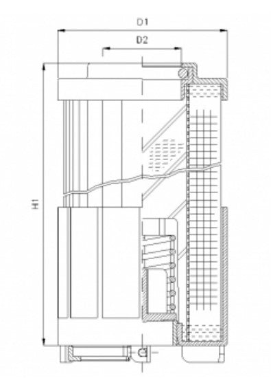 WT1891 hydraulic filter element