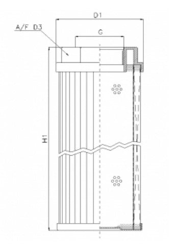 WT1895 hydraulic filter element