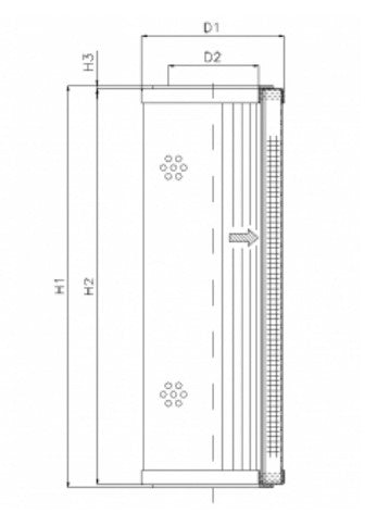 WX238 hydraulic filter element