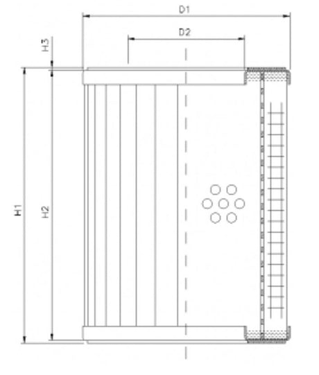 WX252 hydraulic filter element