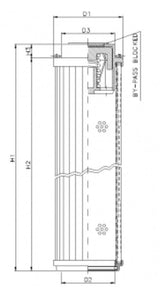 WX406 hydraulic filter element