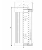 XD040T25BV hydraulic filter element
