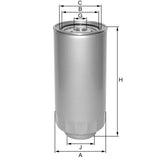 ZP16CF fuel filter spin-on