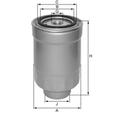 ZP3161F fuel filter spin-on