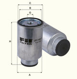 ZP3164F fuel filter spin-on
